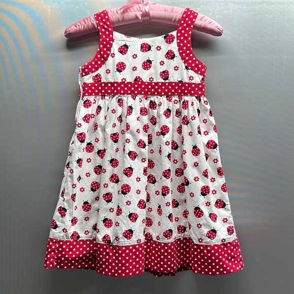 Gymboree beetle bug summer dress size 7 peplum style - Picture 2 of 11